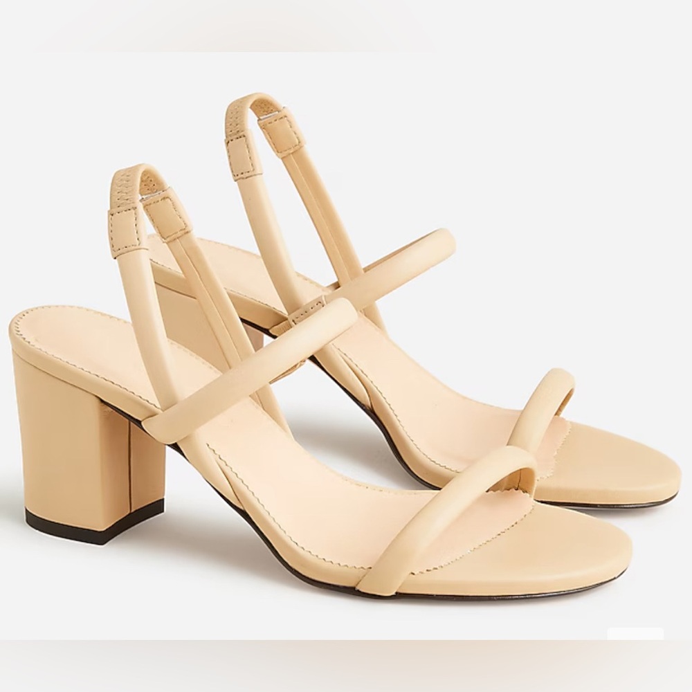 Lucie slingback block-heel sandals in leather